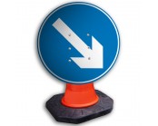 Directional Arrow Right Cone Sign 600mm